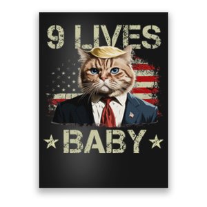 Cat Trump 9 Lives Baby Funny Trump Cat 9 Lives Baby Poster