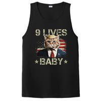 Cat Trump 9 Lives Baby Funny Trump Cat 9 Lives Baby PosiCharge Competitor Tank