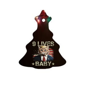 Cat Trump 9 Lives Baby Funny Trump Cat 9 Lives Baby Ceramic Tree Ornament