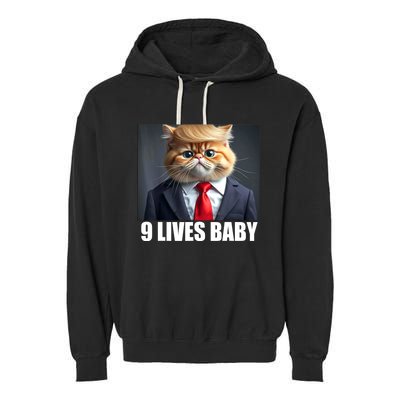 Cat Trump 9 Lives Baby Garment-Dyed Fleece Hoodie