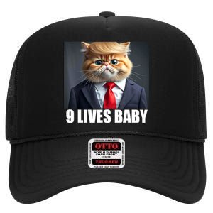 Cat Trump 9 Lives Baby High Crown Mesh Back Trucker Hat