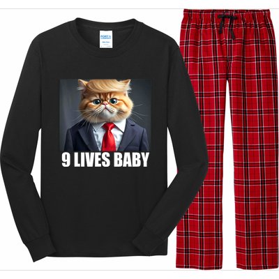 Cat Trump 9 Lives Baby Long Sleeve Pajama Set