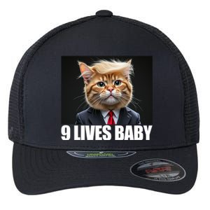 Cat Trump 9 Lives Baby Flexfit Unipanel Trucker Cap