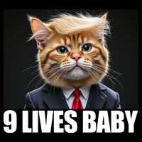 Cat Trump 9 Lives Baby Drawstring Bag