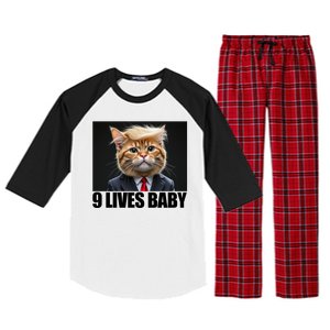 Cat Trump 9 Lives Baby Raglan Sleeve Pajama Set