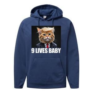 Cat Trump 9 Lives Baby Performance Fleece Hoodie