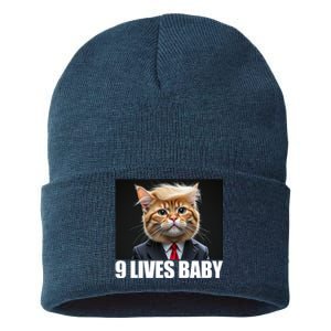 Cat Trump 9 Lives Baby Sustainable Knit Beanie