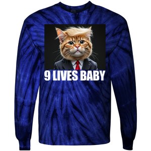 Cat Trump 9 Lives Baby Tie-Dye Long Sleeve Shirt