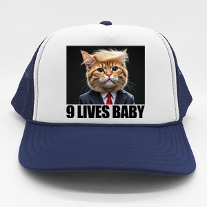 Cat Trump 9 Lives Baby Trucker Hat