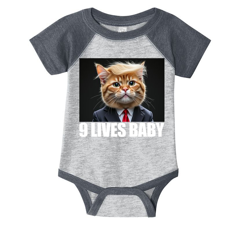 Cat Trump 9 Lives Baby Infant Baby Jersey Bodysuit