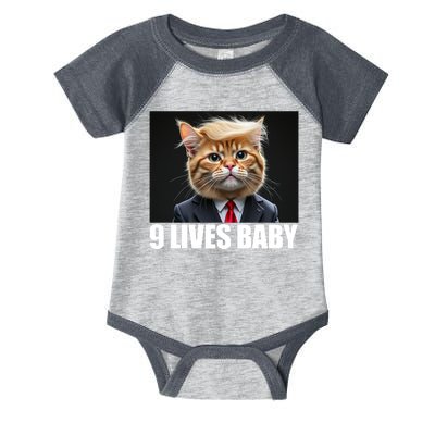 Cat Trump 9 Lives Baby Infant Baby Jersey Bodysuit