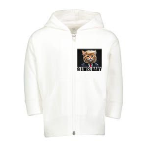 Cat Trump 9 Lives Baby Toddler Zip Fleece Hoodie