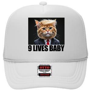 Cat Trump 9 Lives Baby High Crown Mesh Back Trucker Hat