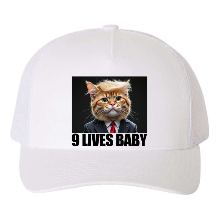 Cat Trump 9 Lives Baby Yupoong Adult 5-Panel Trucker Hat