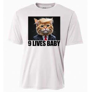 Cat Trump 9 Lives Baby Cooling Performance Crew T-Shirt