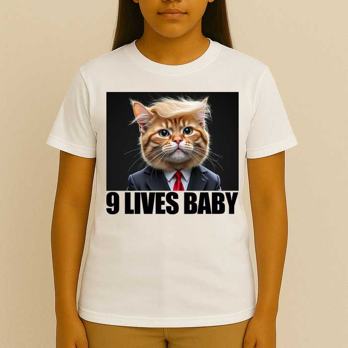 Cat Trump 9 Lives Baby T-Shirt