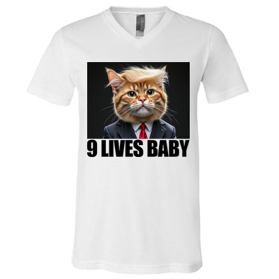 Cat Trump 9 Lives Baby V-Neck T-Shirt