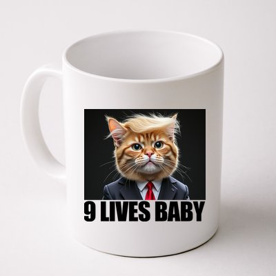 Cat Trump 9 Lives Baby Mug