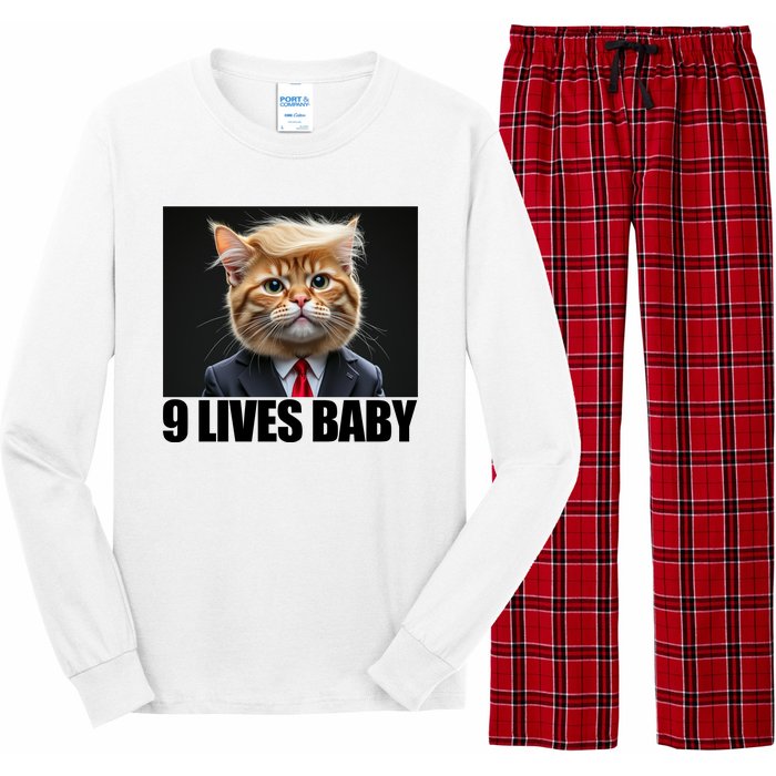 Cat Trump 9 Lives Baby Long Sleeve Pajama Set