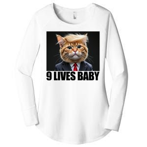 Cat Trump 9 Lives Baby Women's Perfect Tri Tunic Long Sleeve Shirt