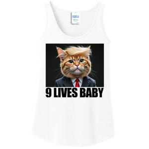 Cat Trump 9 Lives Baby Ladies Essential Tank