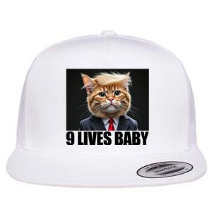 Cat Trump 9 Lives Baby Flat Bill Trucker Hat