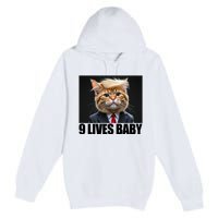 Cat Trump 9 Lives Baby Premium Pullover Hoodie