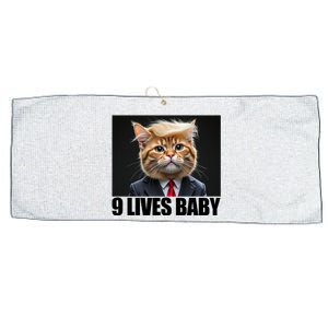 Cat Trump 9 Lives Baby Large Microfiber Waffle Golf Towel