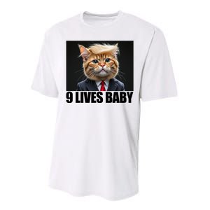 Cat Trump 9 Lives Baby Performance Sprint T-Shirt