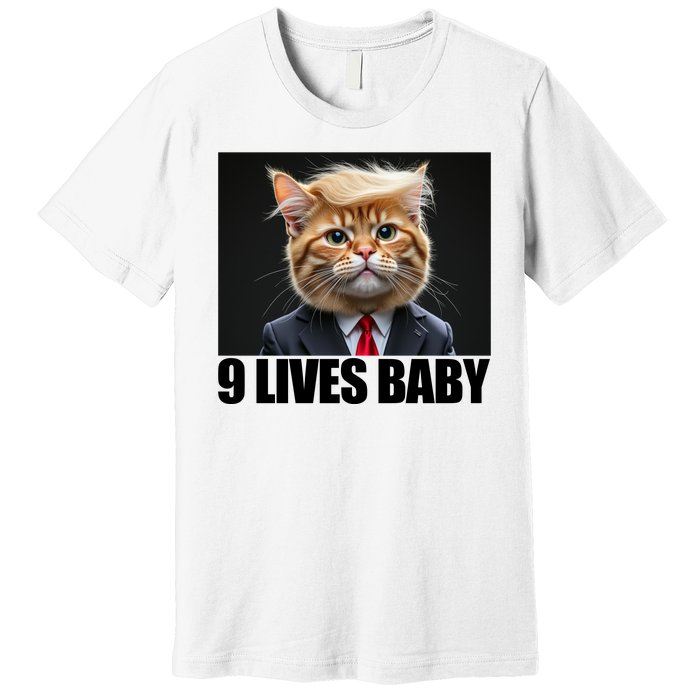 Cat Trump 9 Lives Baby Premium T-Shirt