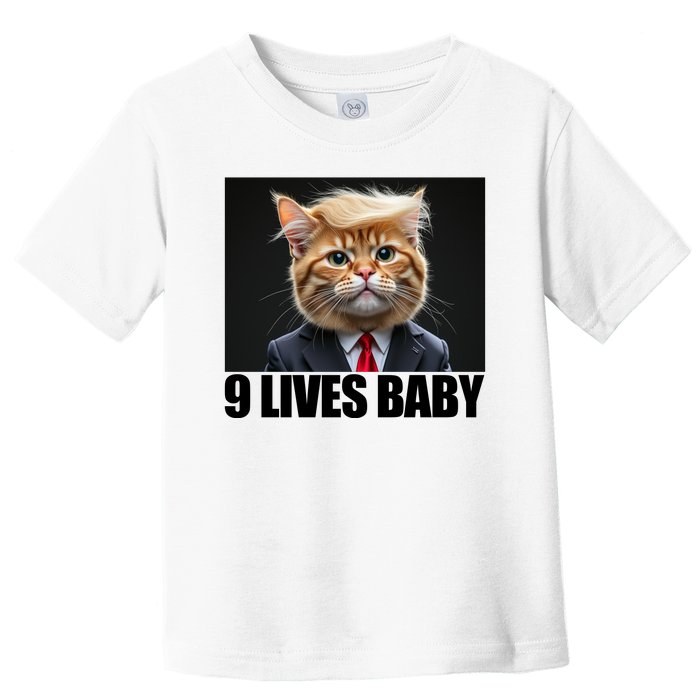 Cat Trump 9 Lives Baby Toddler T-Shirt