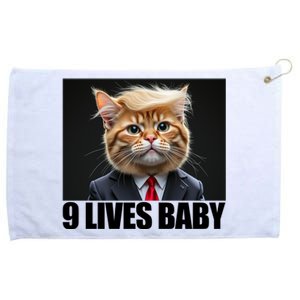 Cat Trump 9 Lives Baby Grommeted Golf Towel