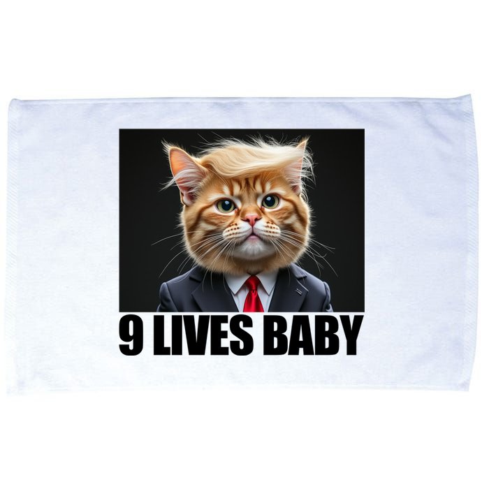 Cat Trump 9 Lives Baby Microfiber Hand Towel