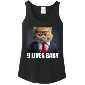 Cat Trump 9 Lives Baby Ladies Essential Tank