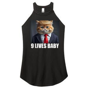 Cat Trump 9 Lives Baby Women's Perfect Tri Rocker Tank