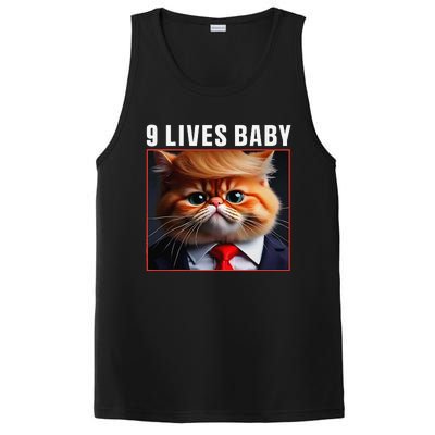 Cat Trump 9 Lives Baby Gift PosiCharge Competitor Tank