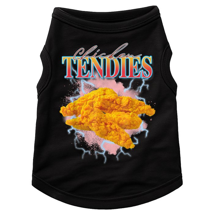 Chicken Tendies 90s Bootleg Style Foodie Funny Meme Doggie Tank