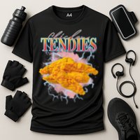 Chicken Tendies 90s Bootleg Style Foodie Funny Meme Cooling Performance Crew T-Shirt
