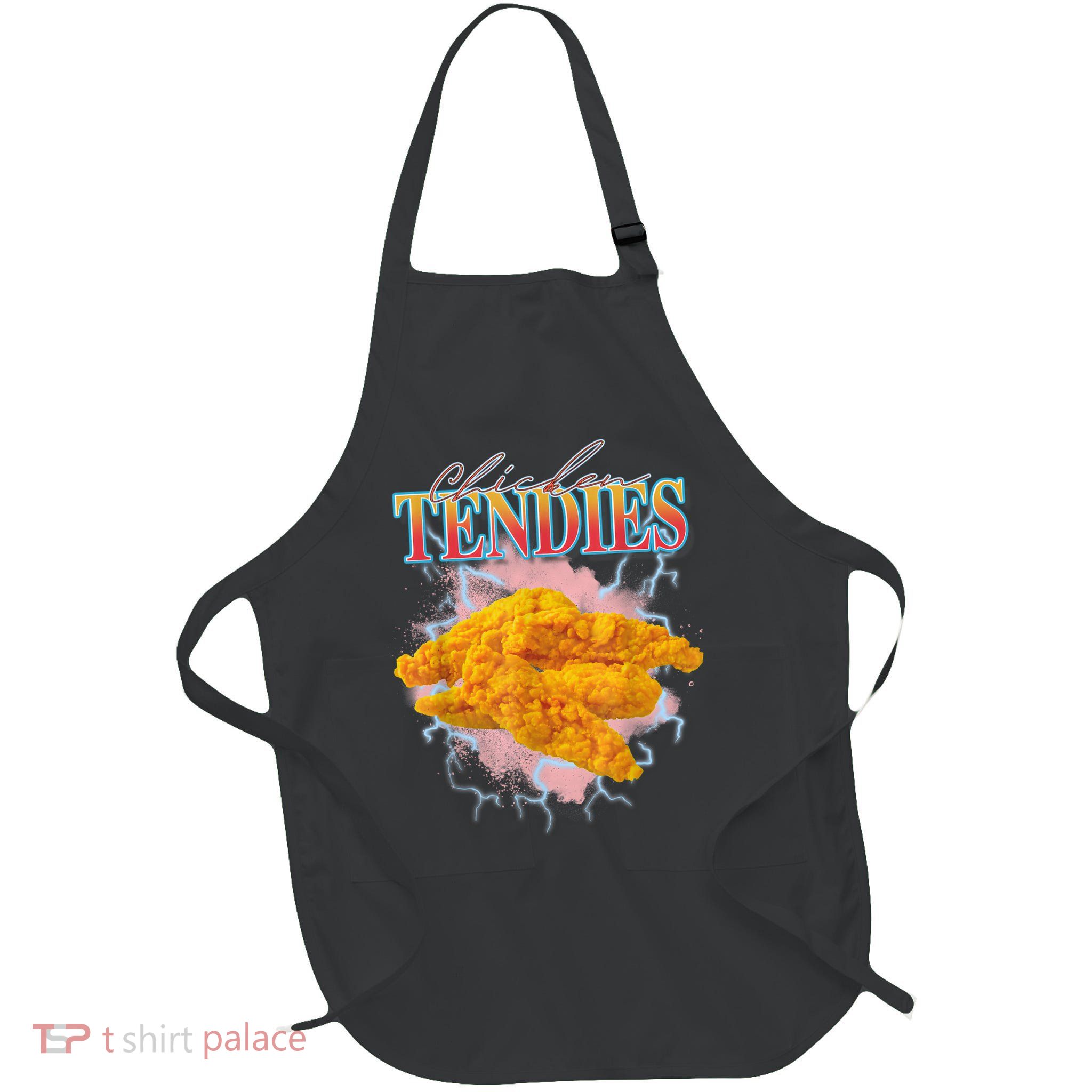 Chicken Tendies 90s Bootleg Style Foodie Funny Meme Apron