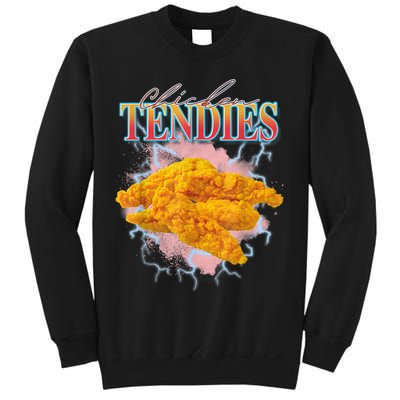 Chicken Tendies 90s Bootleg Style Foodie Funny Meme Sweatshirt