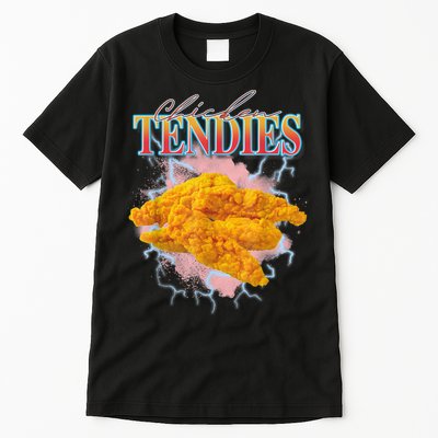 Chicken Tendies 90s Bootleg Style Foodie Funny Meme Tall T-Shirt