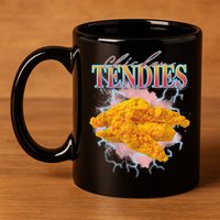 Chicken Tendies 90s Bootleg Style Foodie Funny Meme 11oz C Handle Ceramic Mug
