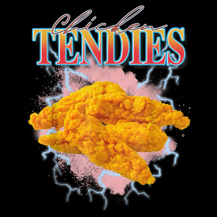 Chicken Tendies 90s Bootleg Style Foodie Funny Meme 16 in Basic Backpack