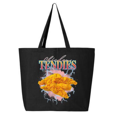 Chicken Tendies 90s Bootleg Style Foodie Funny Meme 25L Jumbo Tote