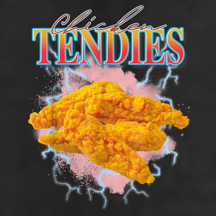 Chicken Tendies 90s Bootleg Style Foodie Funny Meme 25L Jumbo Tote