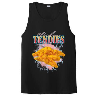 Chicken Tendies 90s Bootleg Style Foodie Funny Meme PosiCharge Competitor Tank