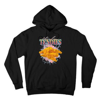 Chicken Tendies 90s Bootleg Style Foodie Funny Meme Tall Hoodie