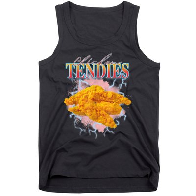 Chicken Tendies 90s Bootleg Style Foodie Funny Meme Tank Top