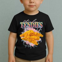 Chicken Tendies 90s Bootleg Style Foodie Funny Meme Toddler T-Shirt