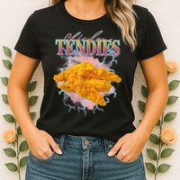 Chicken Tendies 90s Bootleg Style Foodie Funny Meme Womens T-Shirt